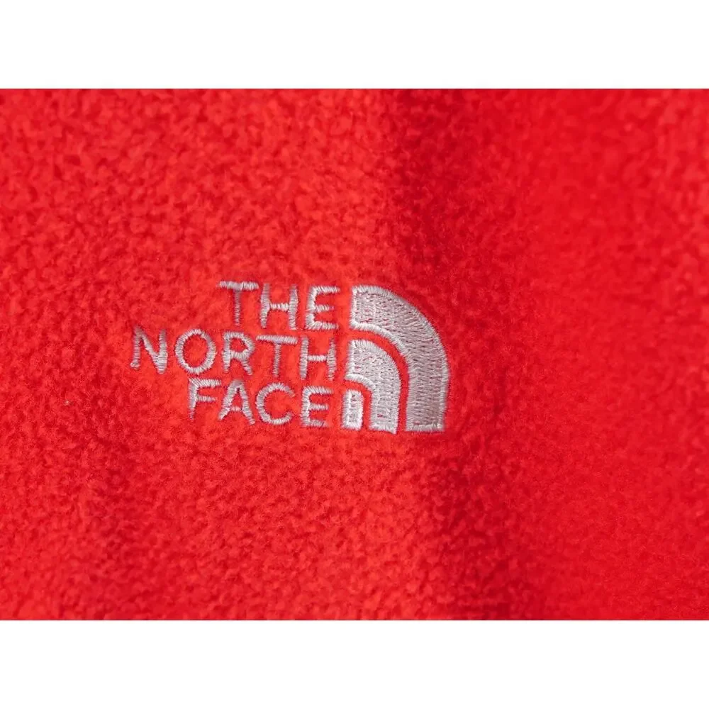 Vintage 90s The North Face Mens Red Fleece Full‎ Zip Vest Size XL